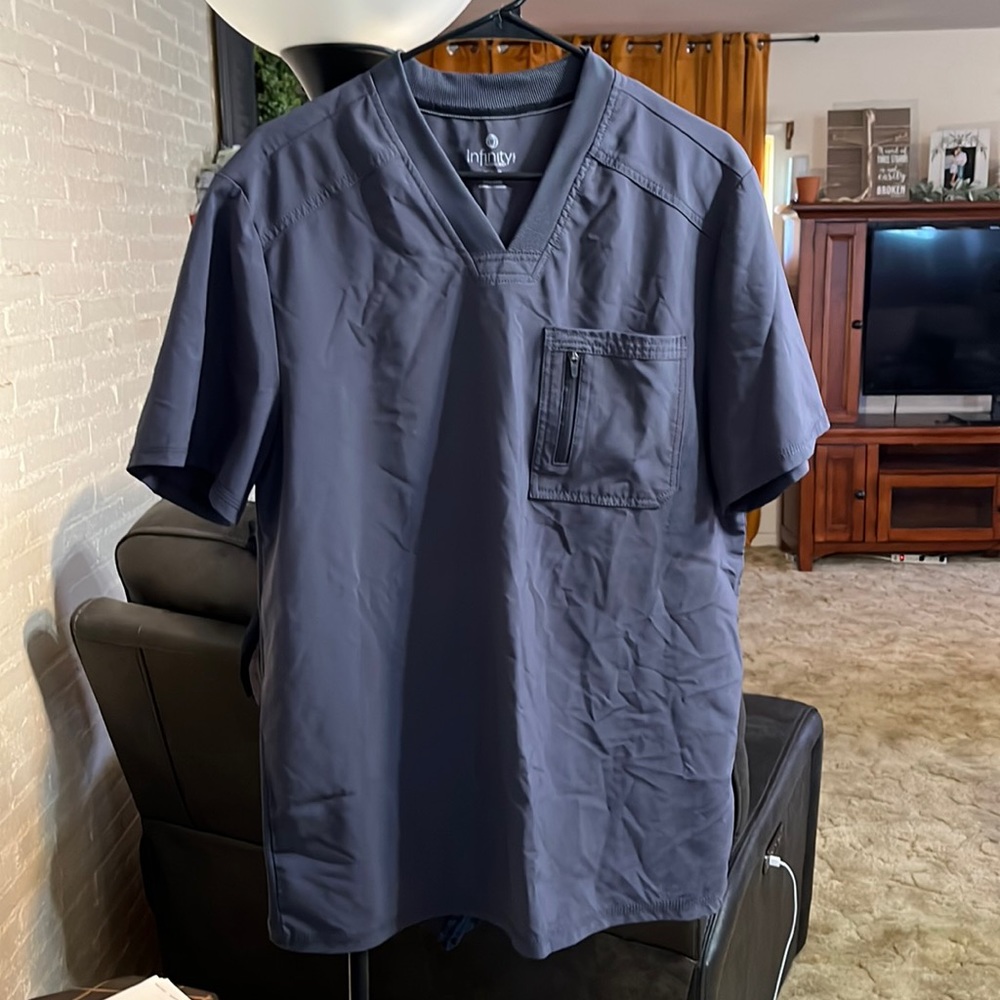 Gray scrub top. Only worn once